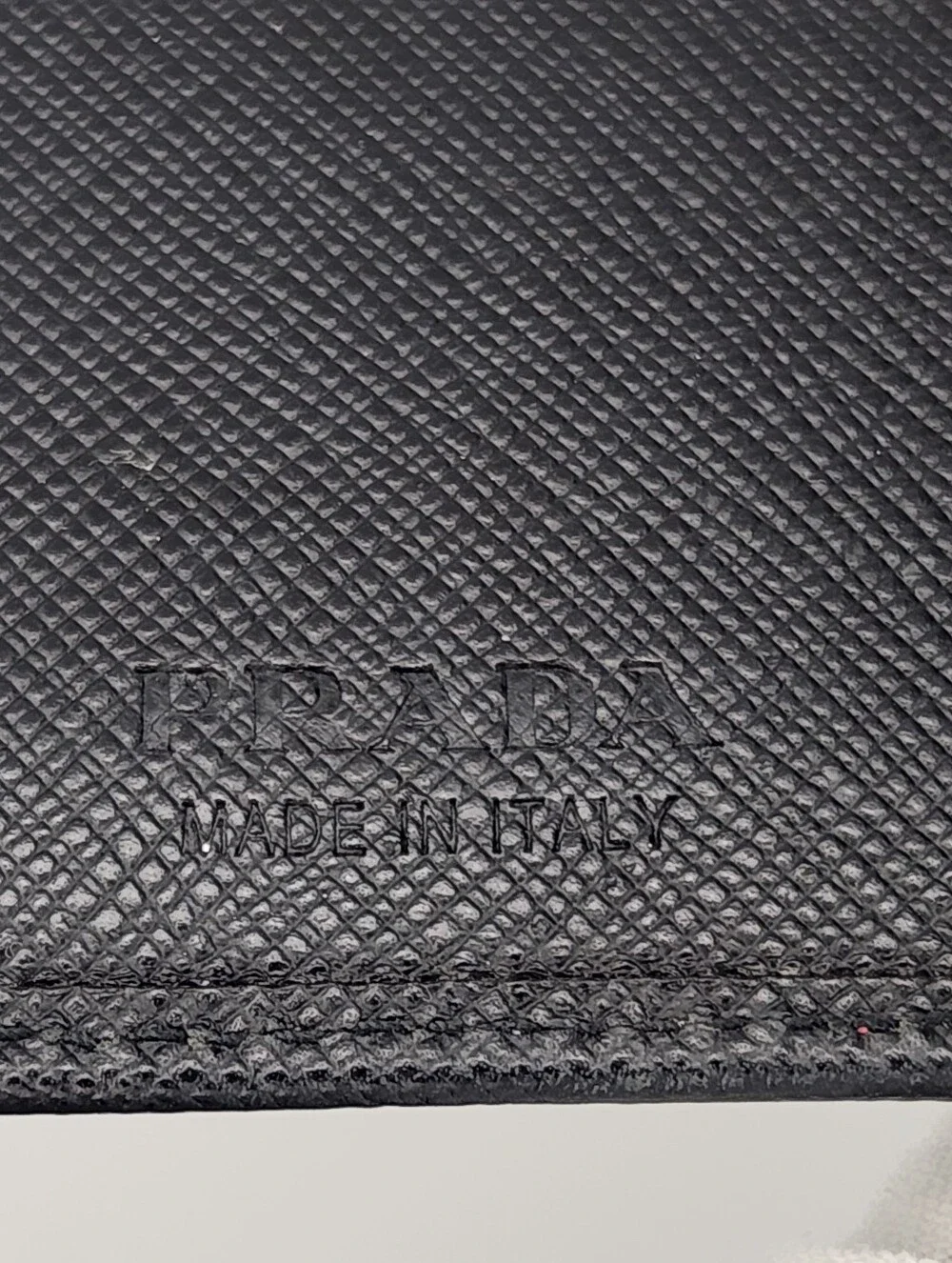 Prada Saffiano Leather Rabbit Bifold Wallet - Black